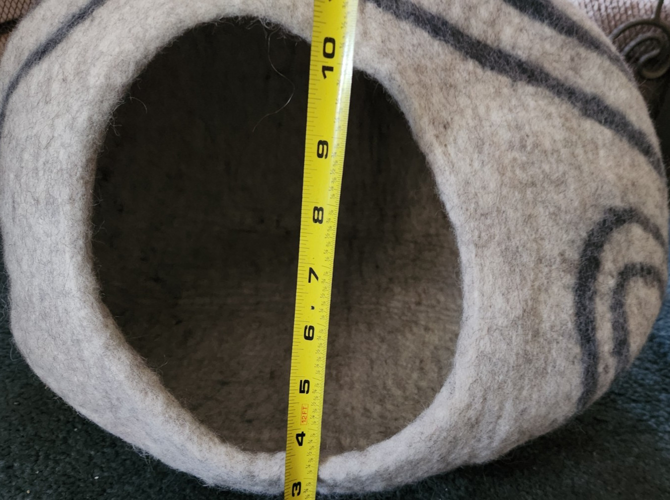 Cat Cave Premium Felt Cat Bed for Indoor Cats, Handmade 100% Merino Wool, Medium