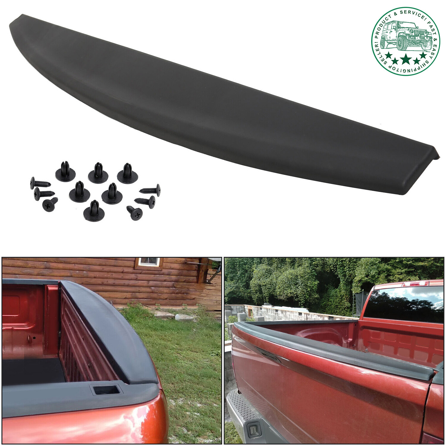 Tailgate Cover Top Cap Protector Spoiler Fit For Dodge Ram 1500 2500 3500 09-19