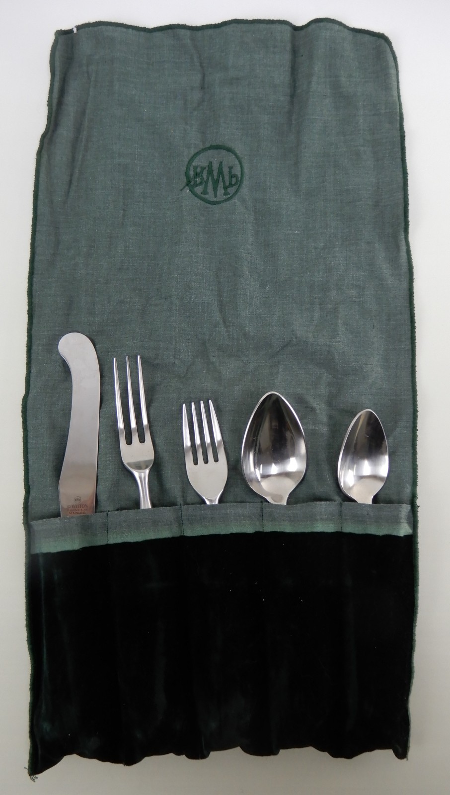 Wilton Armetale RWP Bishop White Pewter Stainless Steel 5 Piece Flatware Set