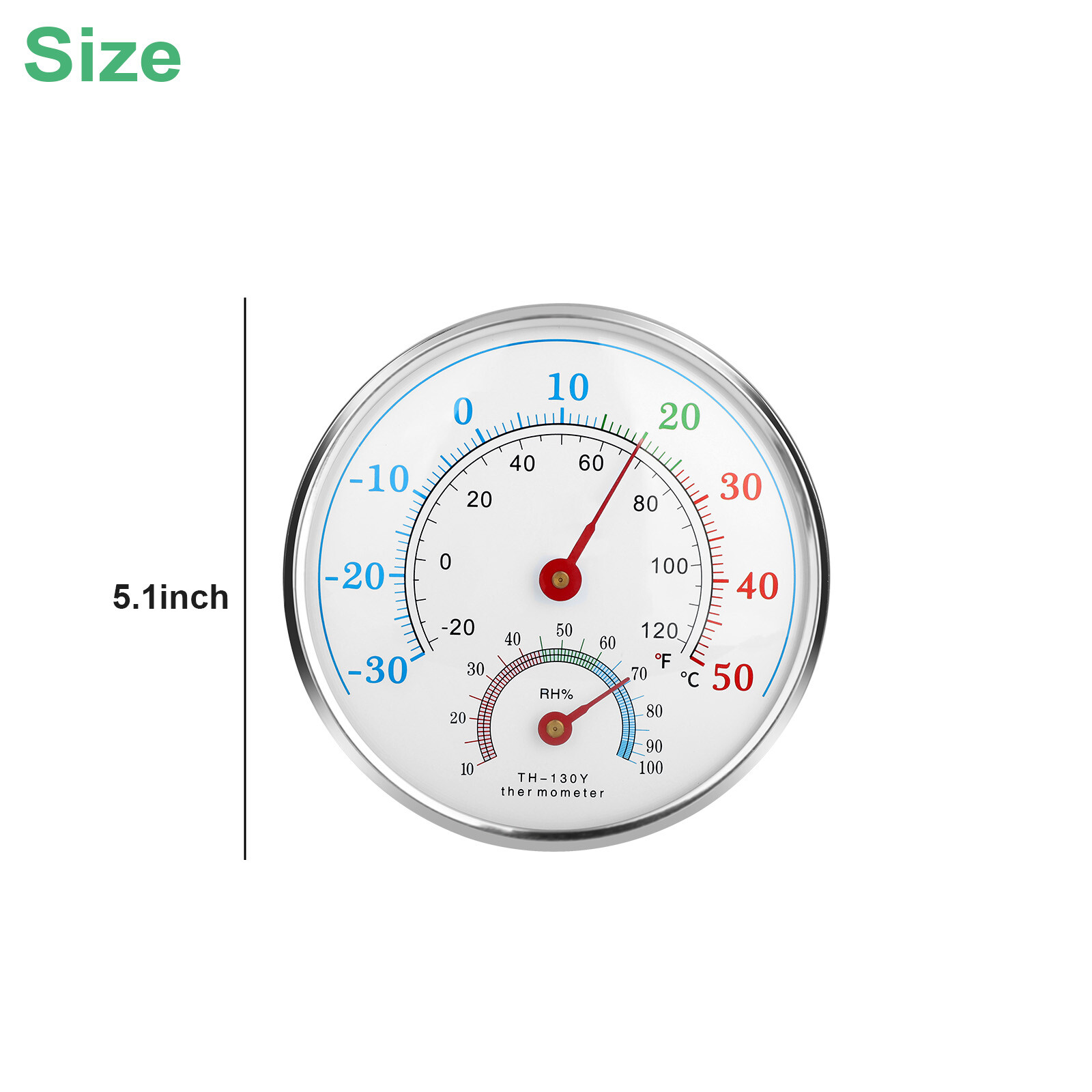 2pcs Analog Thermometer Hygrometer Humidity Meter Gauge Temperature Room Indoor