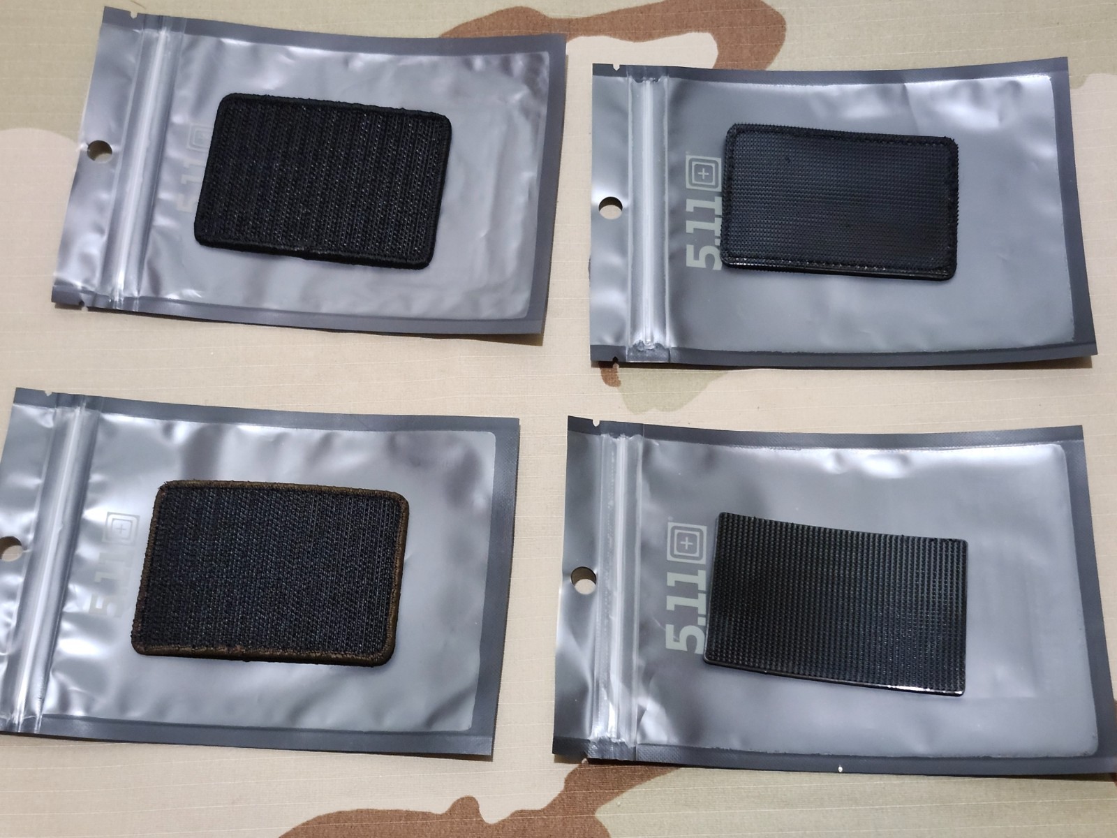 5.11 Lot of 4 Texas / LEO Flag Patches Hook Backed READ DESCRIPTION! READ DESCRI