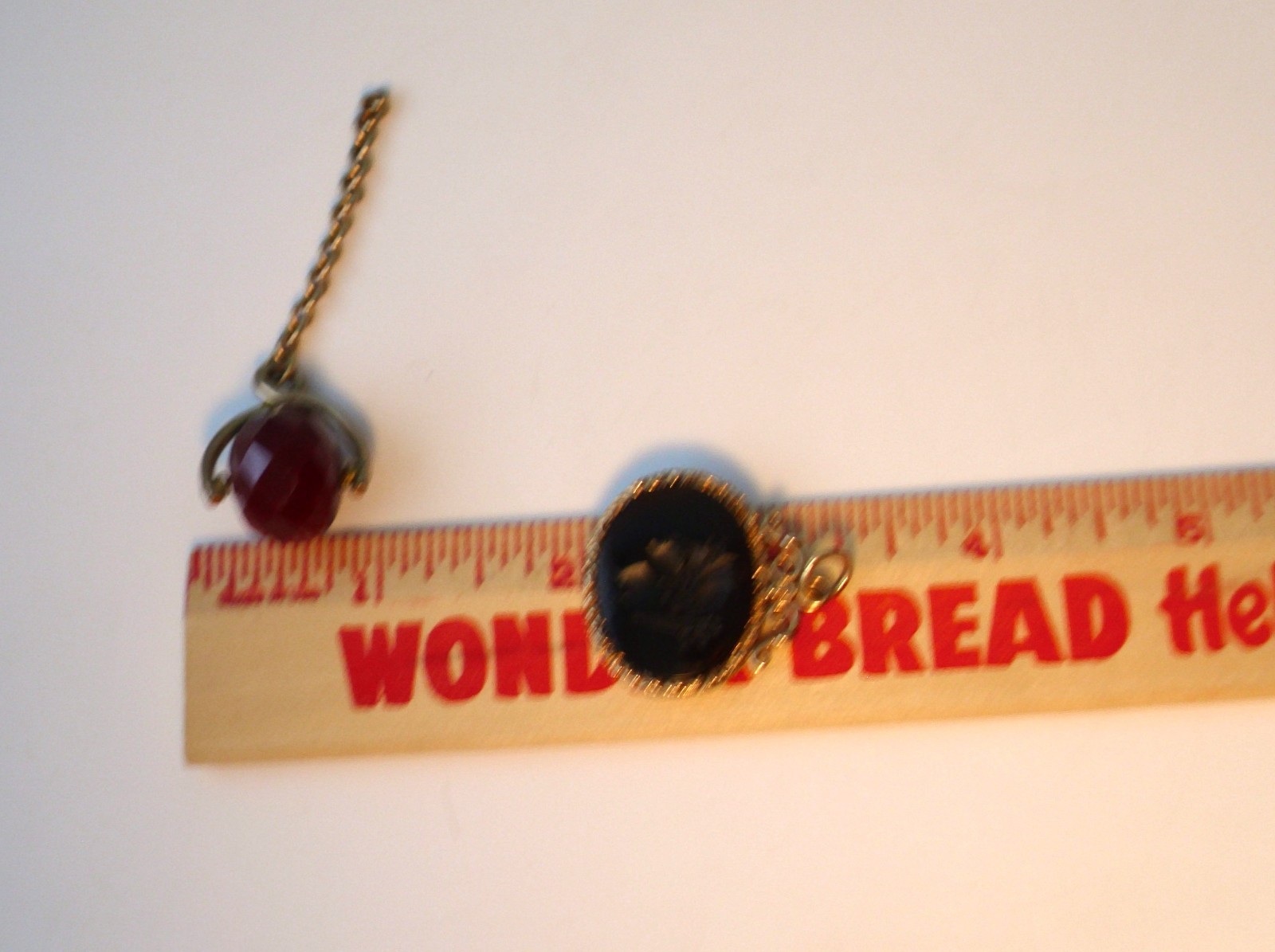 ❤❤ LOT of 2 Antique VICTORIAN Gold Filled Watch FOBS Pendants SPINNER Gemstones