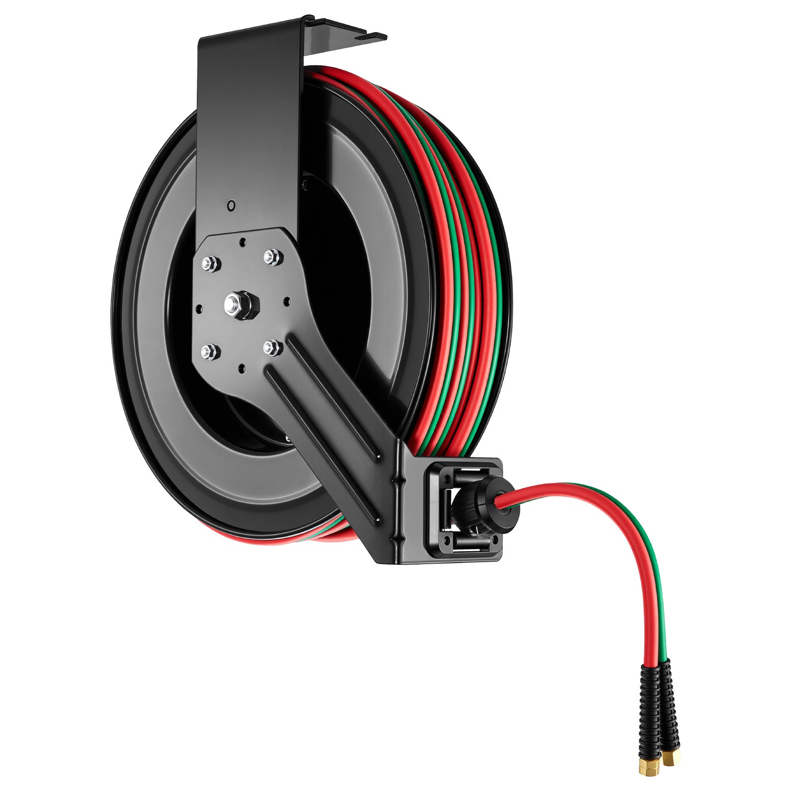 Uimoso Retractable Welding Hose Reel 1/4" x 100FT Oxygen Acetylene Rubber Hose