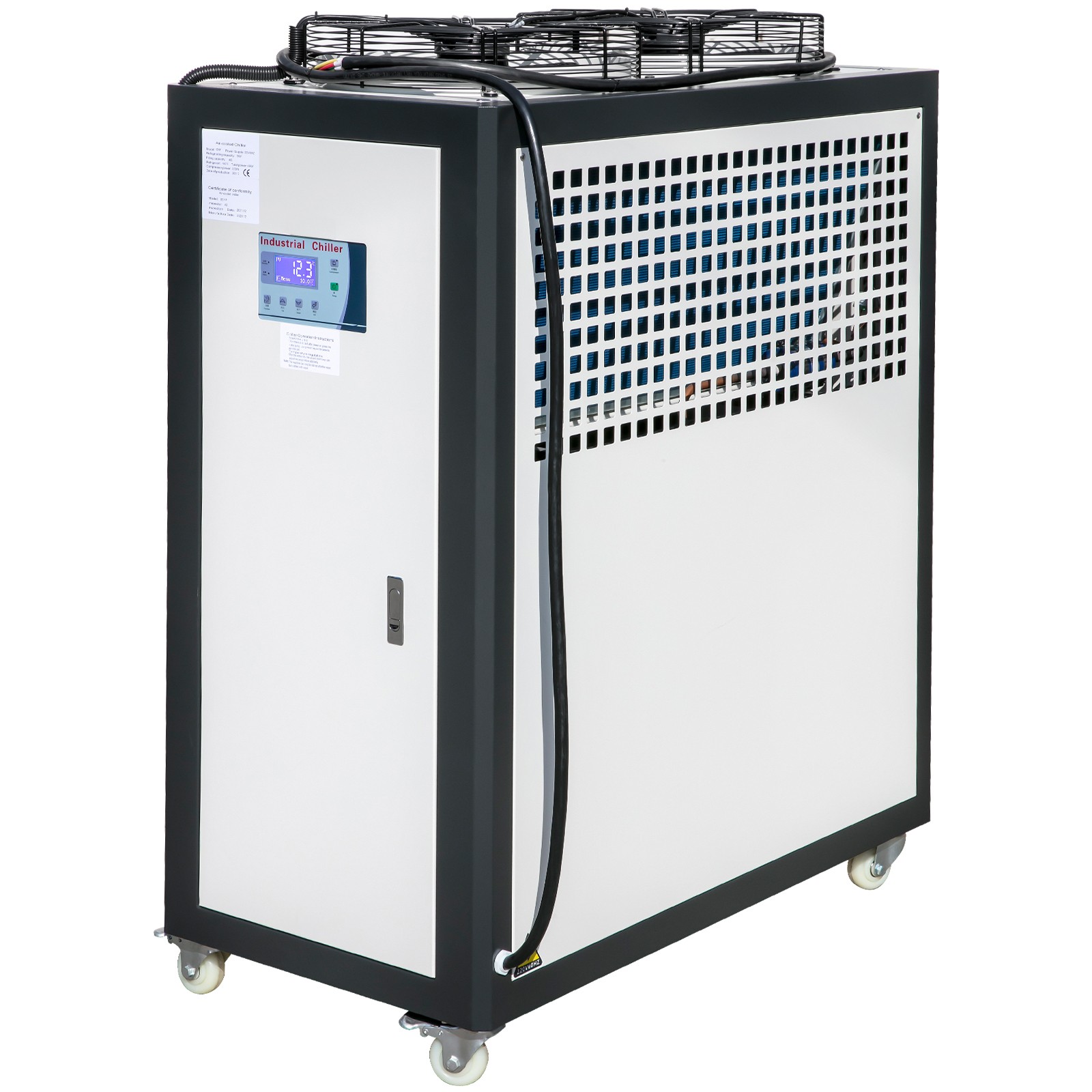 15 Ton Air-cooled Industrial Water Chiller LCD Display 150L Tank 15HP
