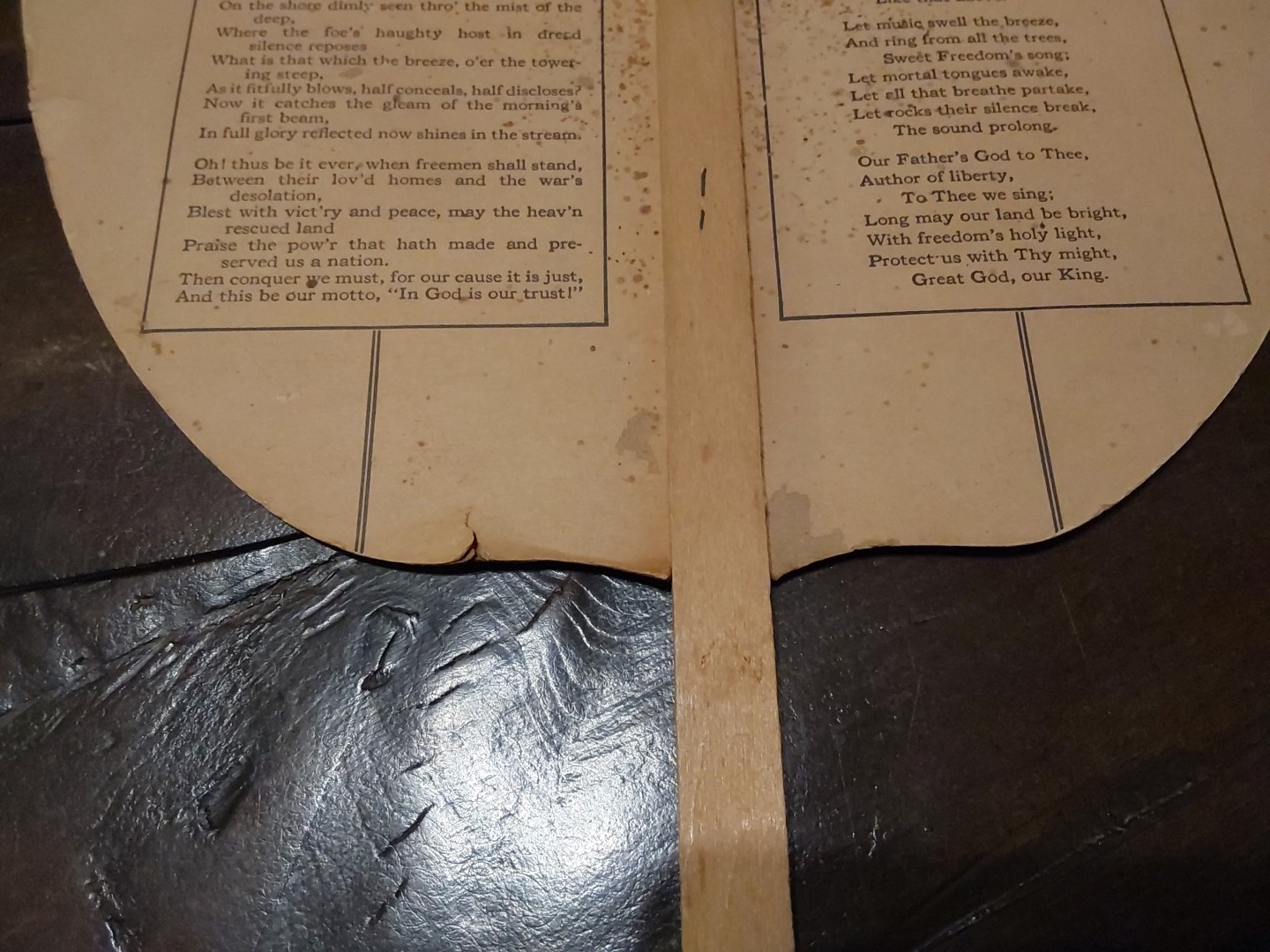 1920s Calvin Coolidge Patriotic Hand Fan Wm. Frear Troy NY