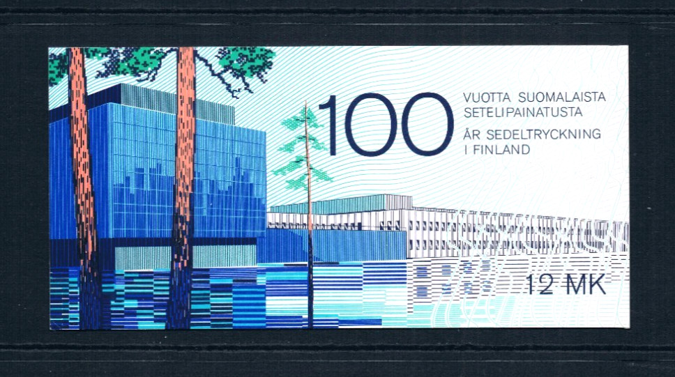$6.00 Scott Value - 1986 FINLAND Banknotes s/s Currency 100 Years CV MNH NH UMM