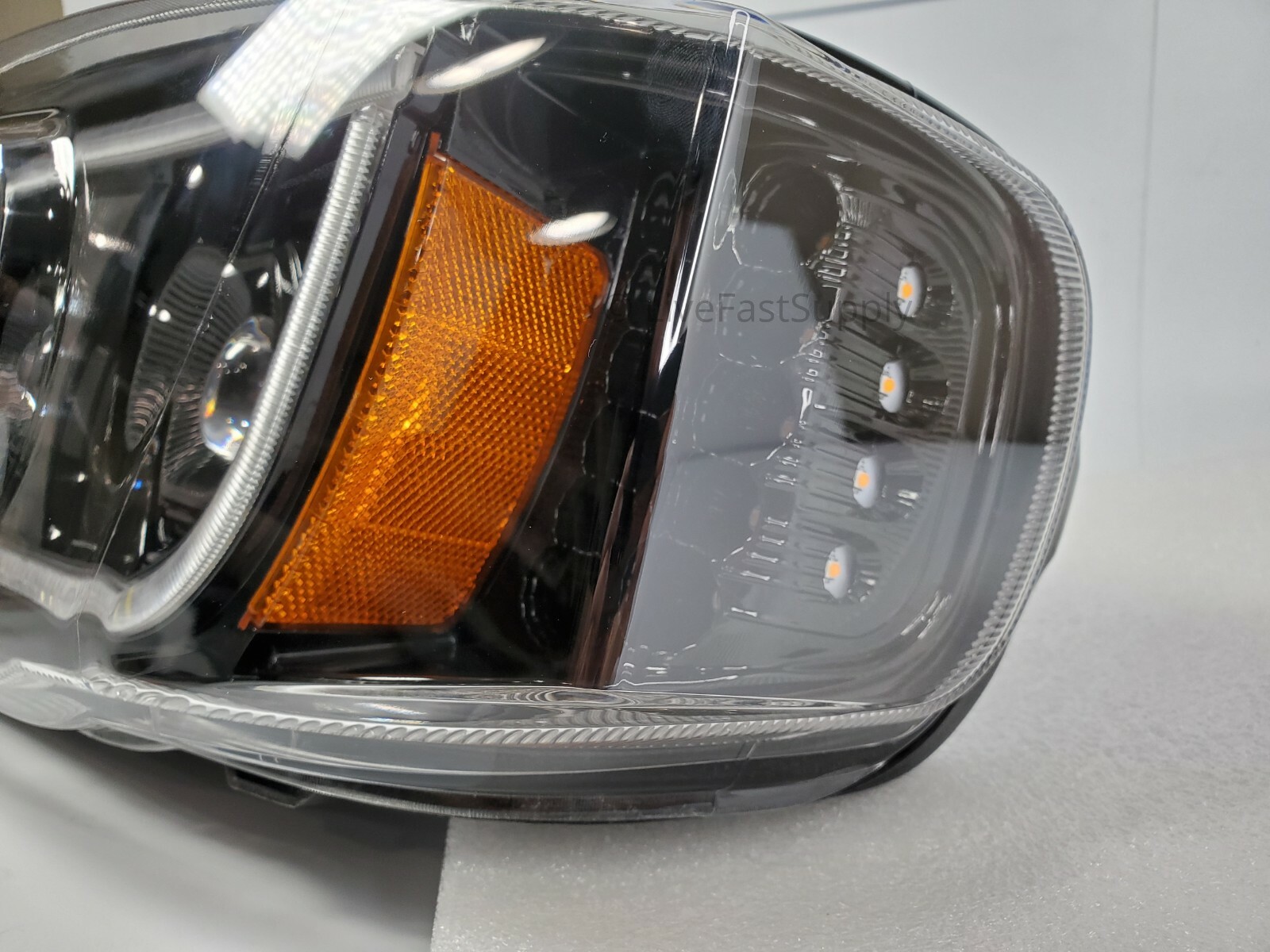 Pair All LED Headlights w/ Dual Function LED Halo DLR for Peterbilt 388/389/567