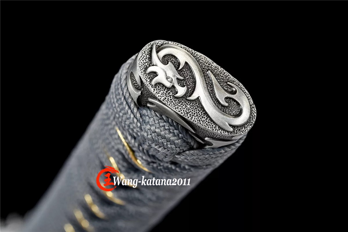Full Tang Gray Dragon Japanese Samurai Katana Sharp Sword T10Steel Clay Tempered