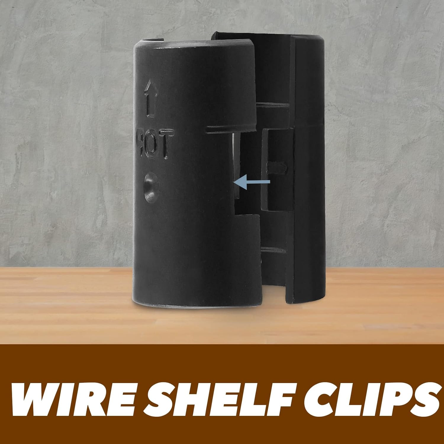 100 Pack 3/4 Inch Wire Shelving Shelf Lock Clips, Plastic Shelving Clips Replace