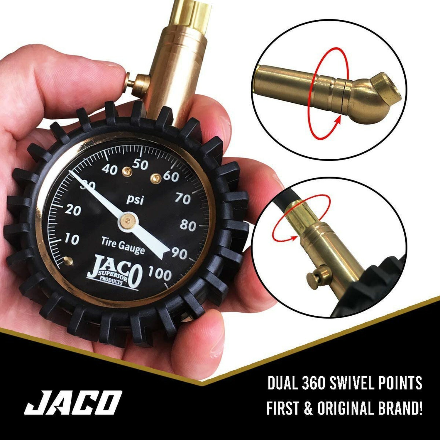 JACO ElitePro™ Tire Pressure Gauge - 100 PSI
