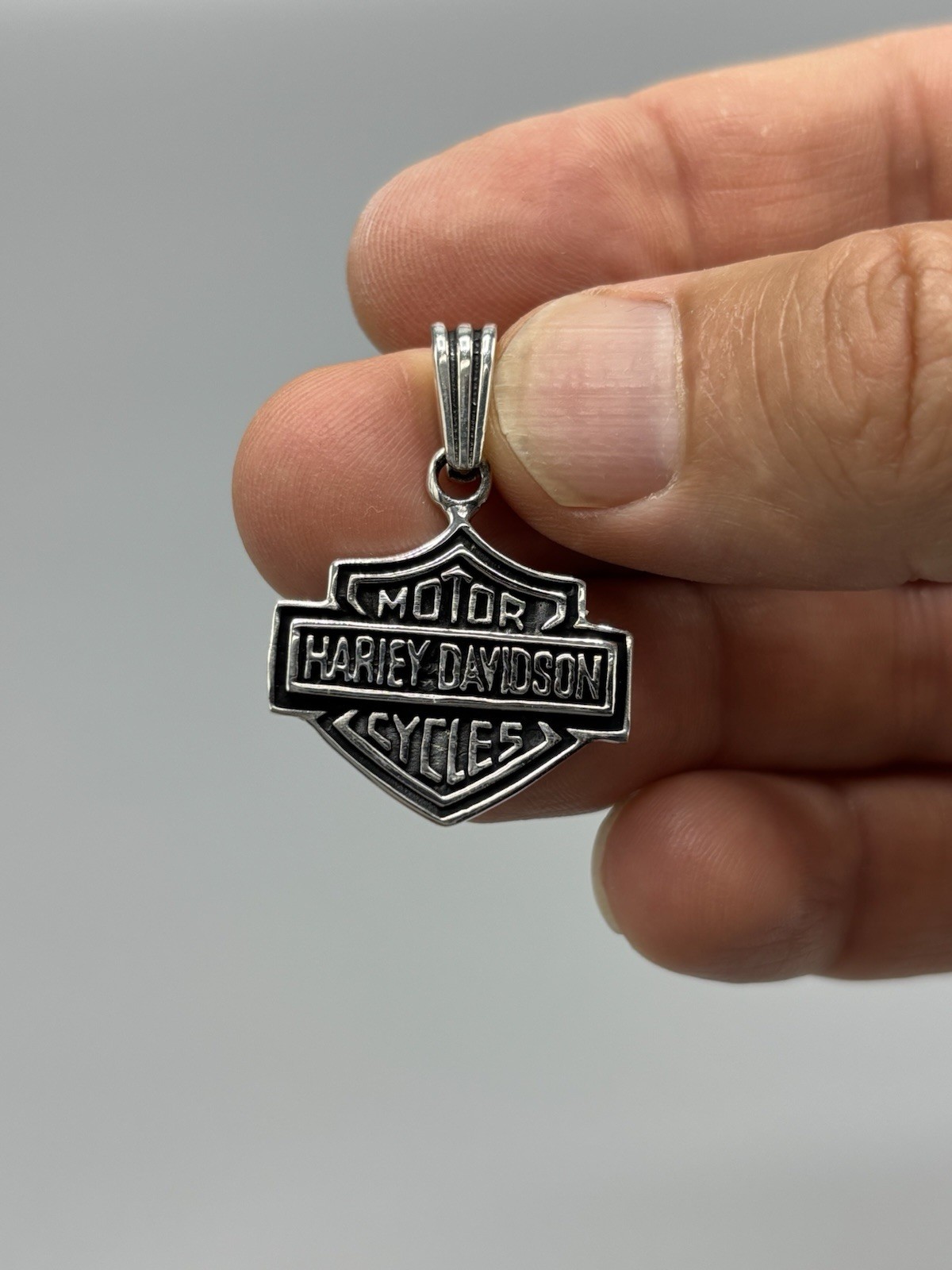 Harley Davidson Necklace Pendant 925 Sterling Silver New Handmade ,925 Stamped