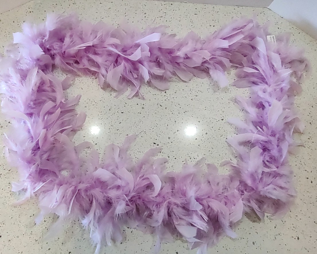 Lot of 4- 6 ft Feather Boas, Feather Bracelet and 14" Ostrich Feather