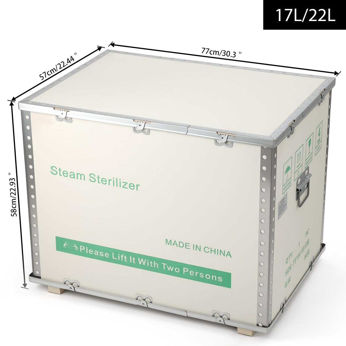 22L/17L Dental Class B Medical Autoclave Vacuum Steam Sterilizer with printer