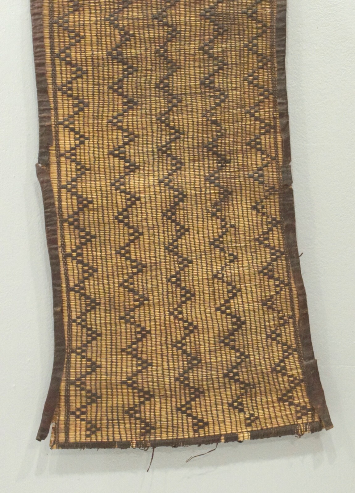 African Tuareg Woven Straw Leather Tuareg Mat Mali