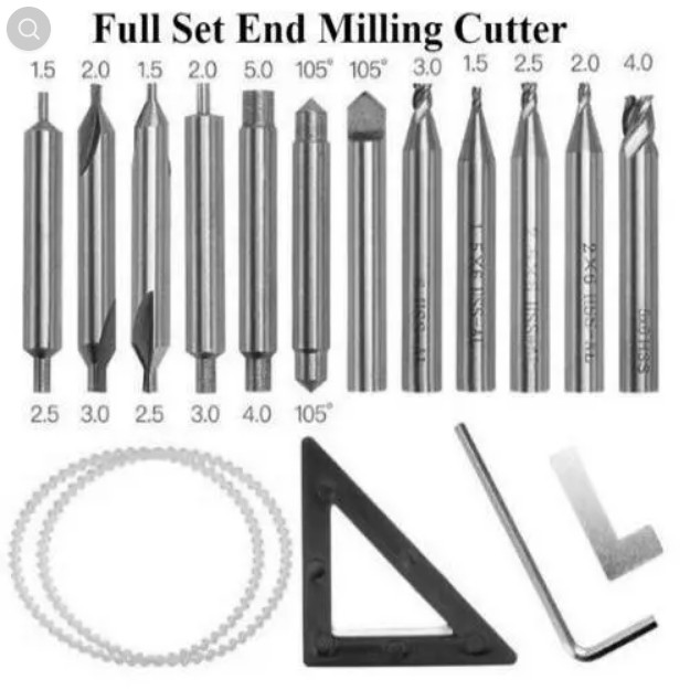 Full Set End Mills Cutter for All Vertical Key Copy Cutting Duplicating Machine