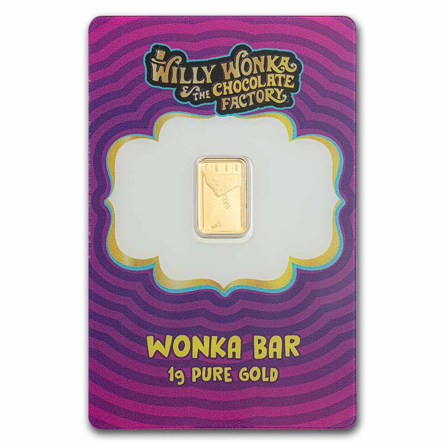 1 gram Gold Bar - PAMP Willy Wonka Bar