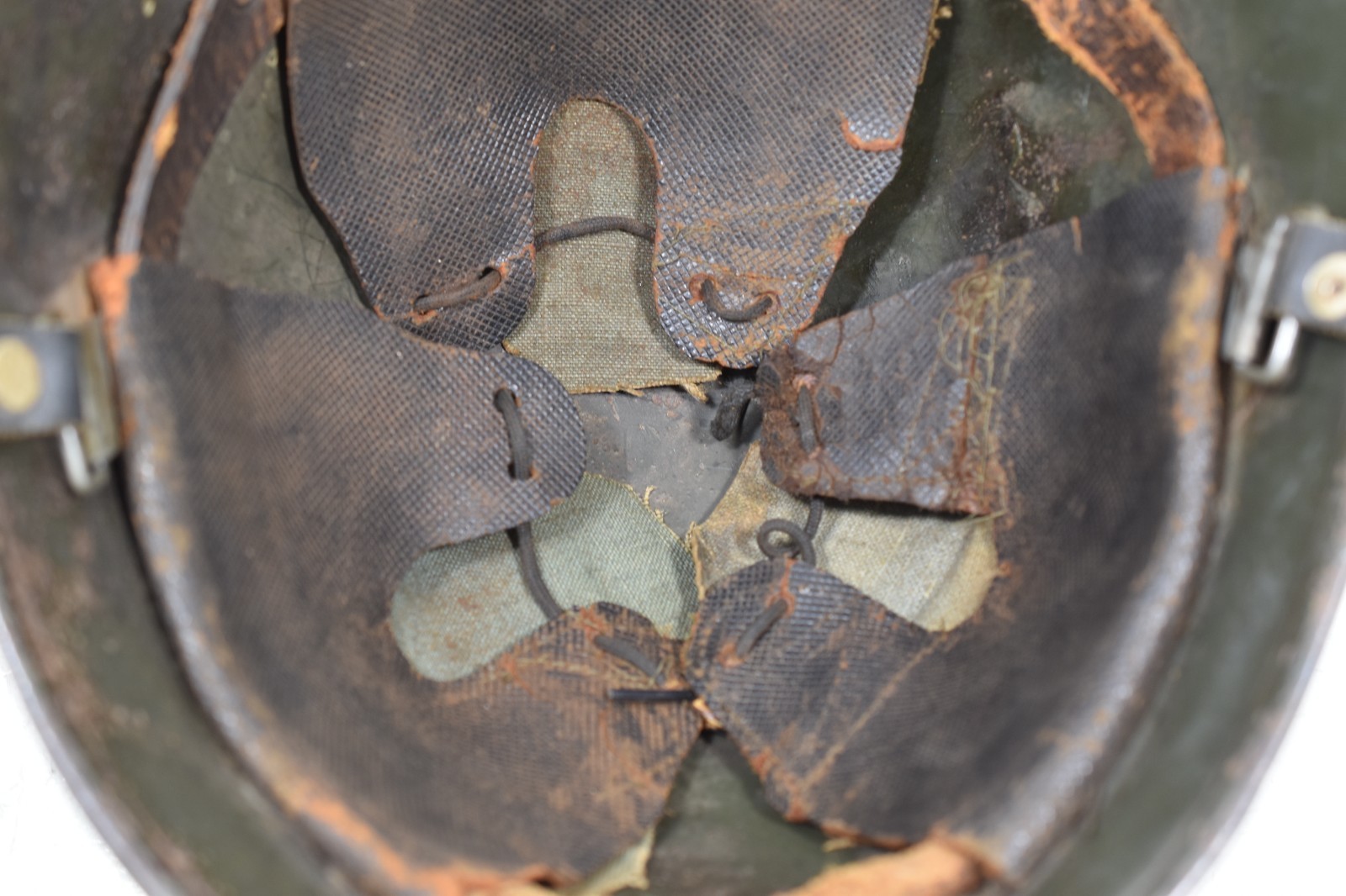 Dutch M27 M34 1934 Military Helmet with Crest Chin Strap and Liner