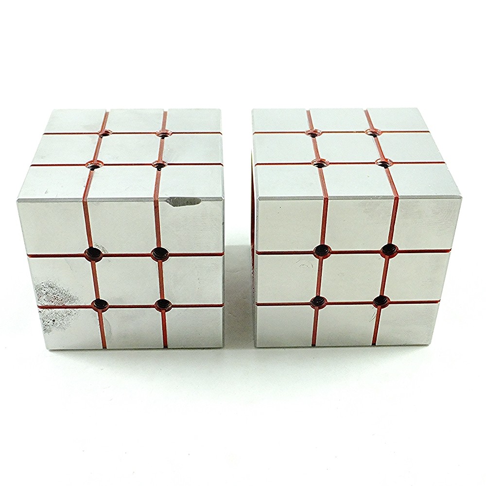 Box Parallel Machinist Set Up/Riser Blocks Matched Pair 3x3x3" Toolmaker Made