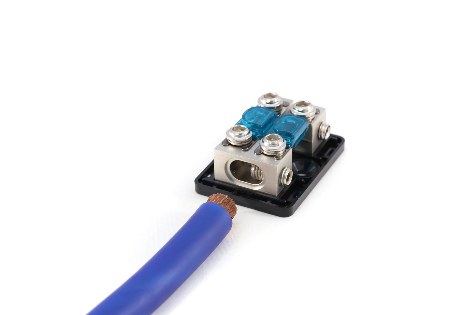 KnuKonceptz Bassik 2 Way 0 Gauge to 4 / 8 Gauge Mini ANL Fuse Block w Fuses