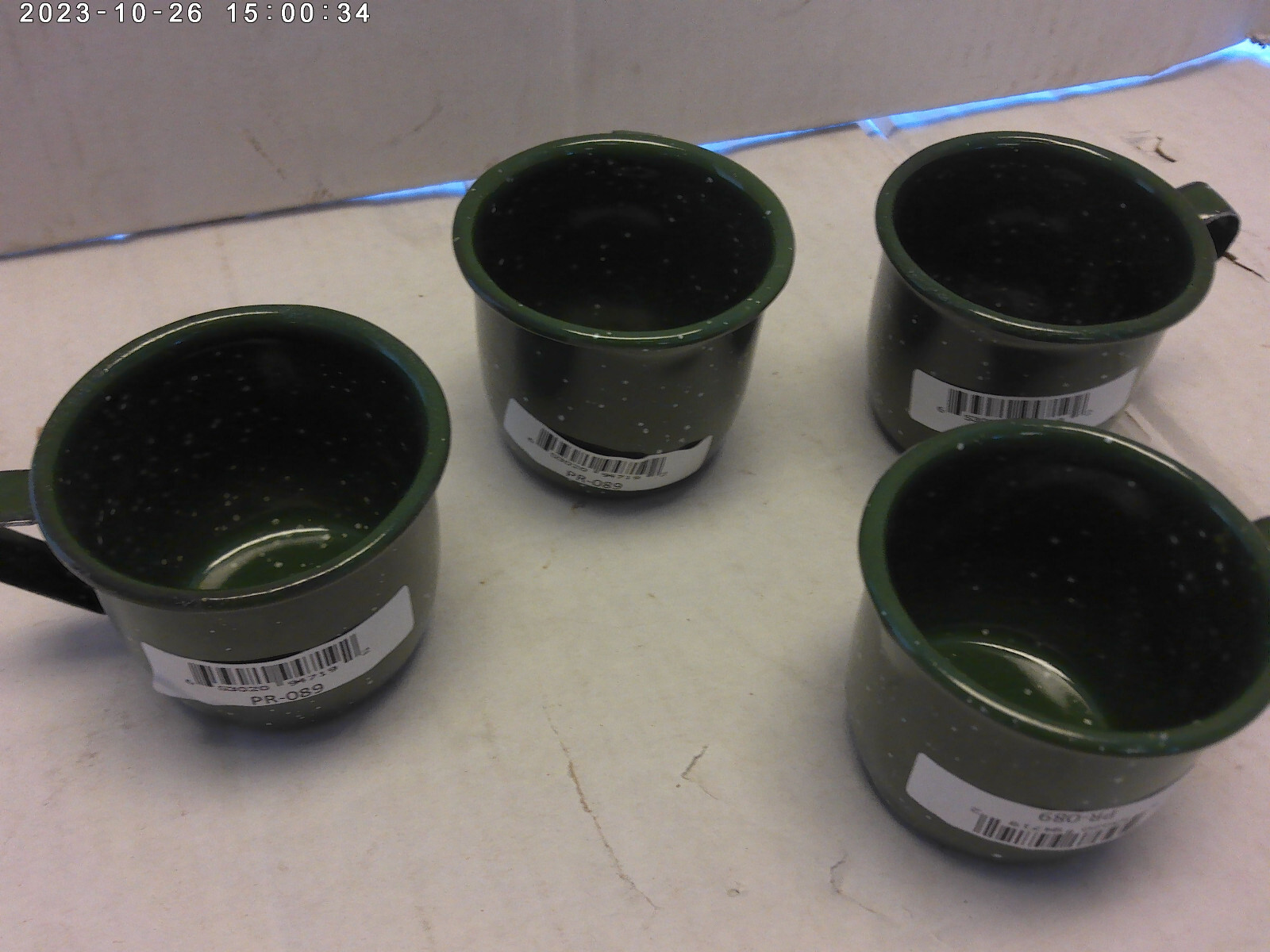 1970's Vintage Enamelware mini expresso cup 4oz green (Pack of 4)