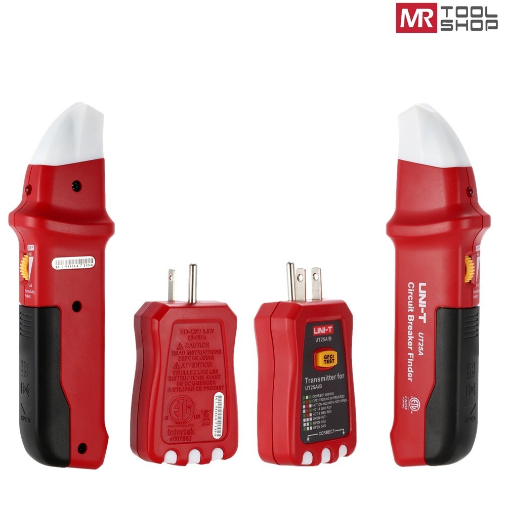 UNI-T UT25A Digital Circuit Breaker Finder with GFCI Outlet Socket Tester LED