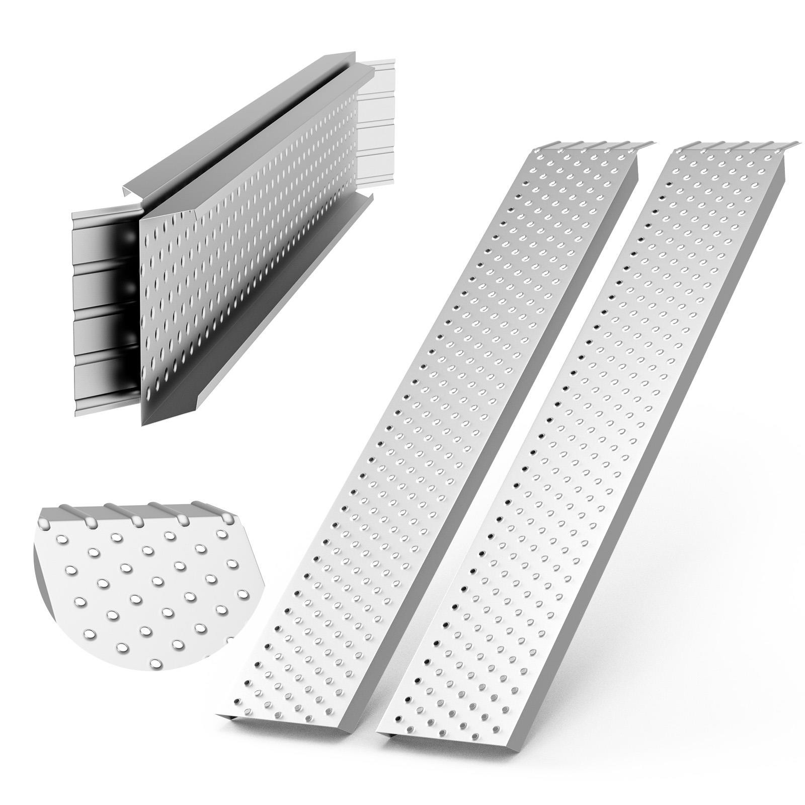 63'' Aluminum Loading Ramps, 880LBS Anti-Slip Portable Ramps, Motorcycle 2 Pack