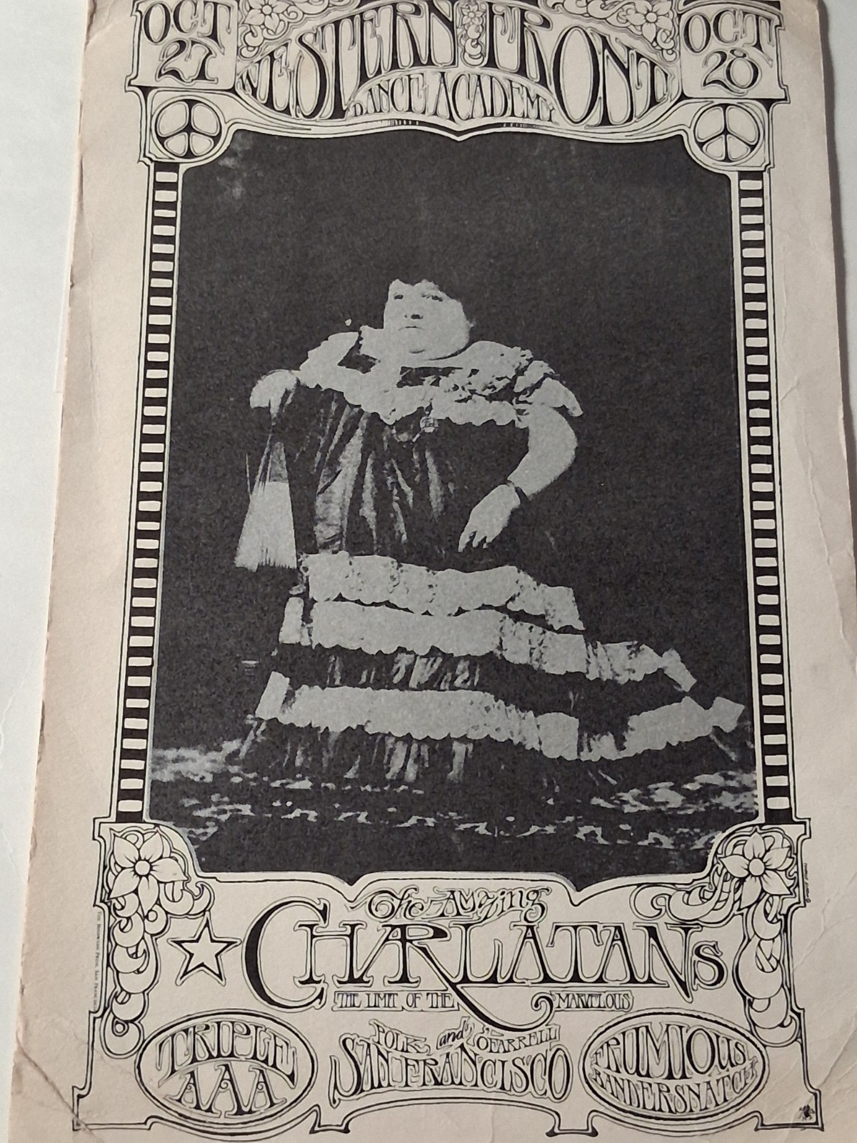 STEVE MILLER BAND,BLOSSOM,BIG SHOW PINNACLE SHRINE,CHARLATANS VINTAGE HAND BILLS