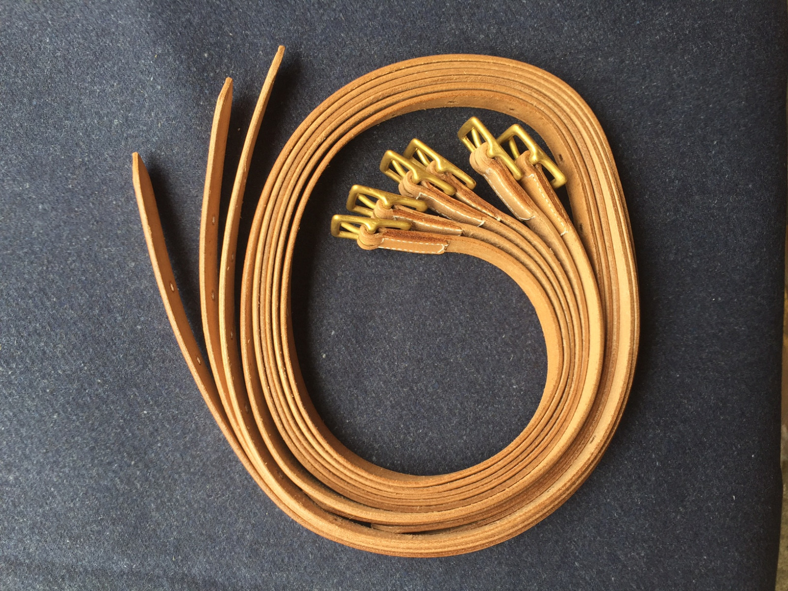 M1885 Leather Coat Straps for McClellan Cavalry Saddle - Set of 6