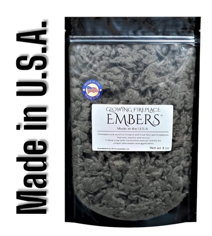 Glowing Fireplace Embers Rockwool For Gas Logs, Gas Fireplaces and Inserts, 4 oz