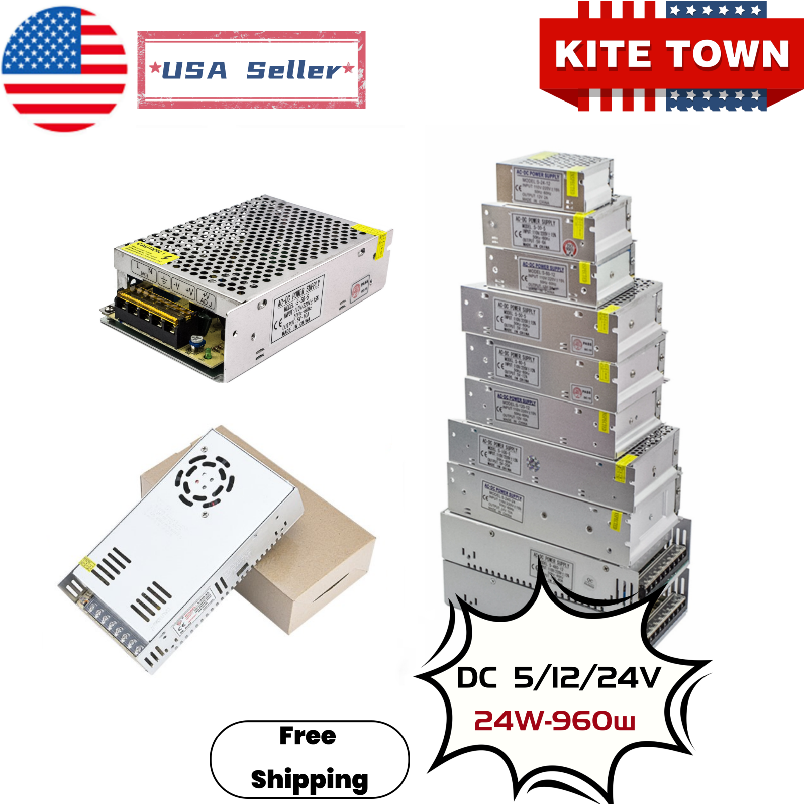 Switch Power Supply Transformer AC 110V To DC 12V/24V/5V Adapter For Led Strip