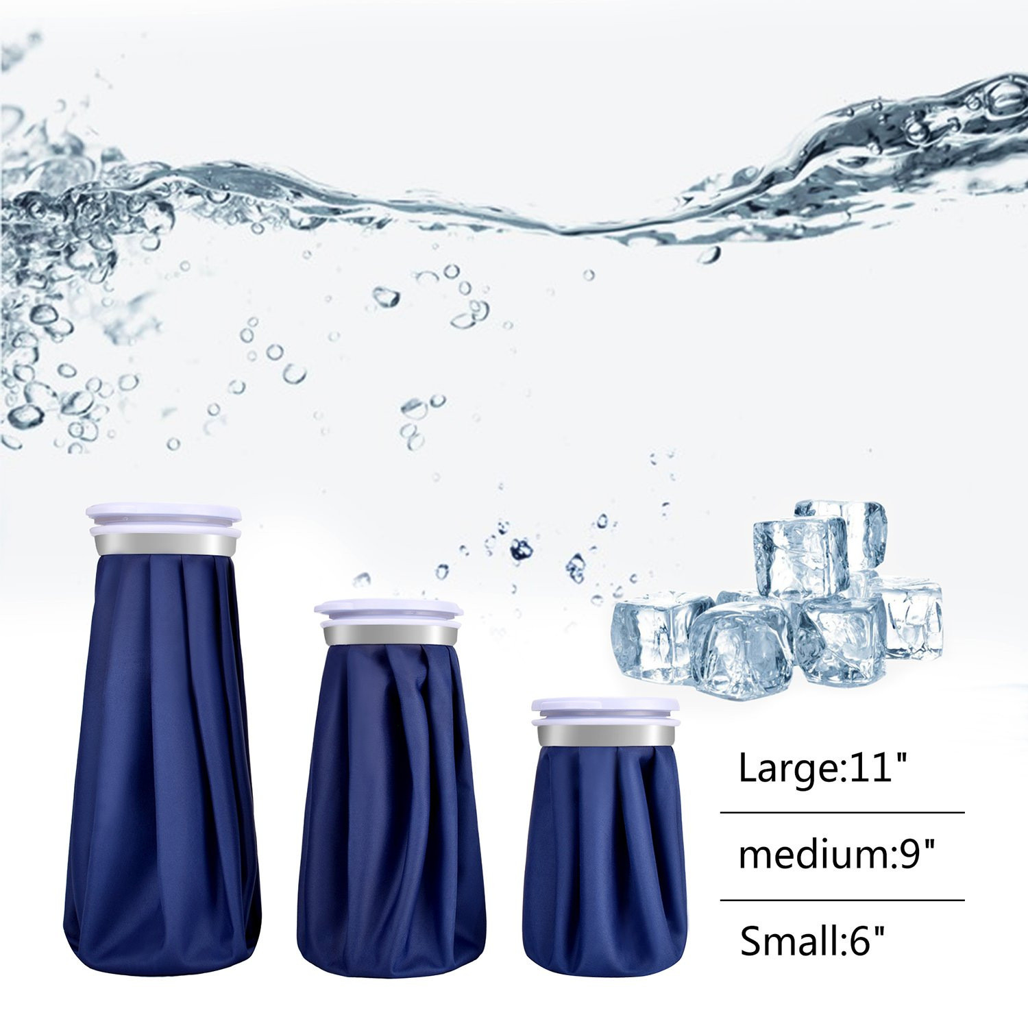 1/3PCS Ice Bags Packs Knee Neck Reusable Cold Relief Pain Headache Sport Injury