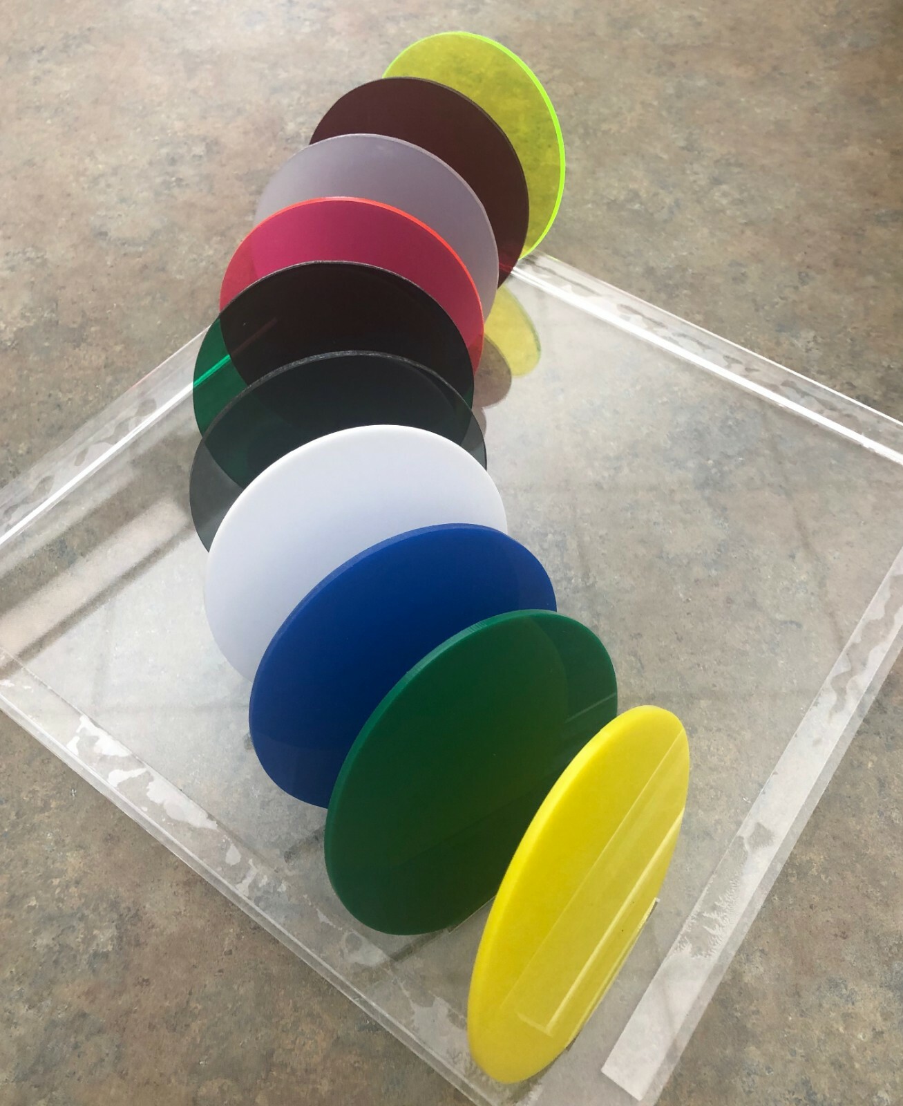 Acrylic Plexiglass 1/8" Plastic Sheet Circle Diameter