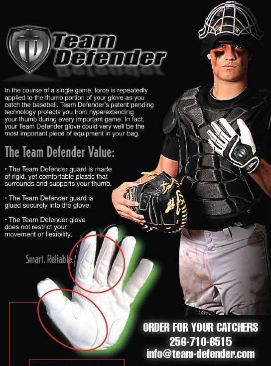 Best Baseball / Softball Thumb Guard PATENTED by Team Defender (THOUSANDS SOLD)