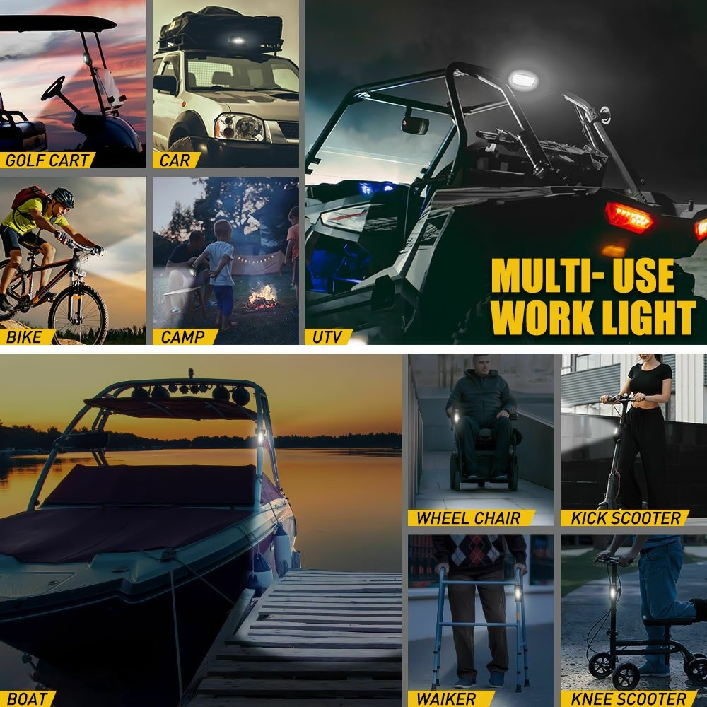 UTV Dome Light Roll Bar LED Light Mount Interior Light For UTV ATV Polaris