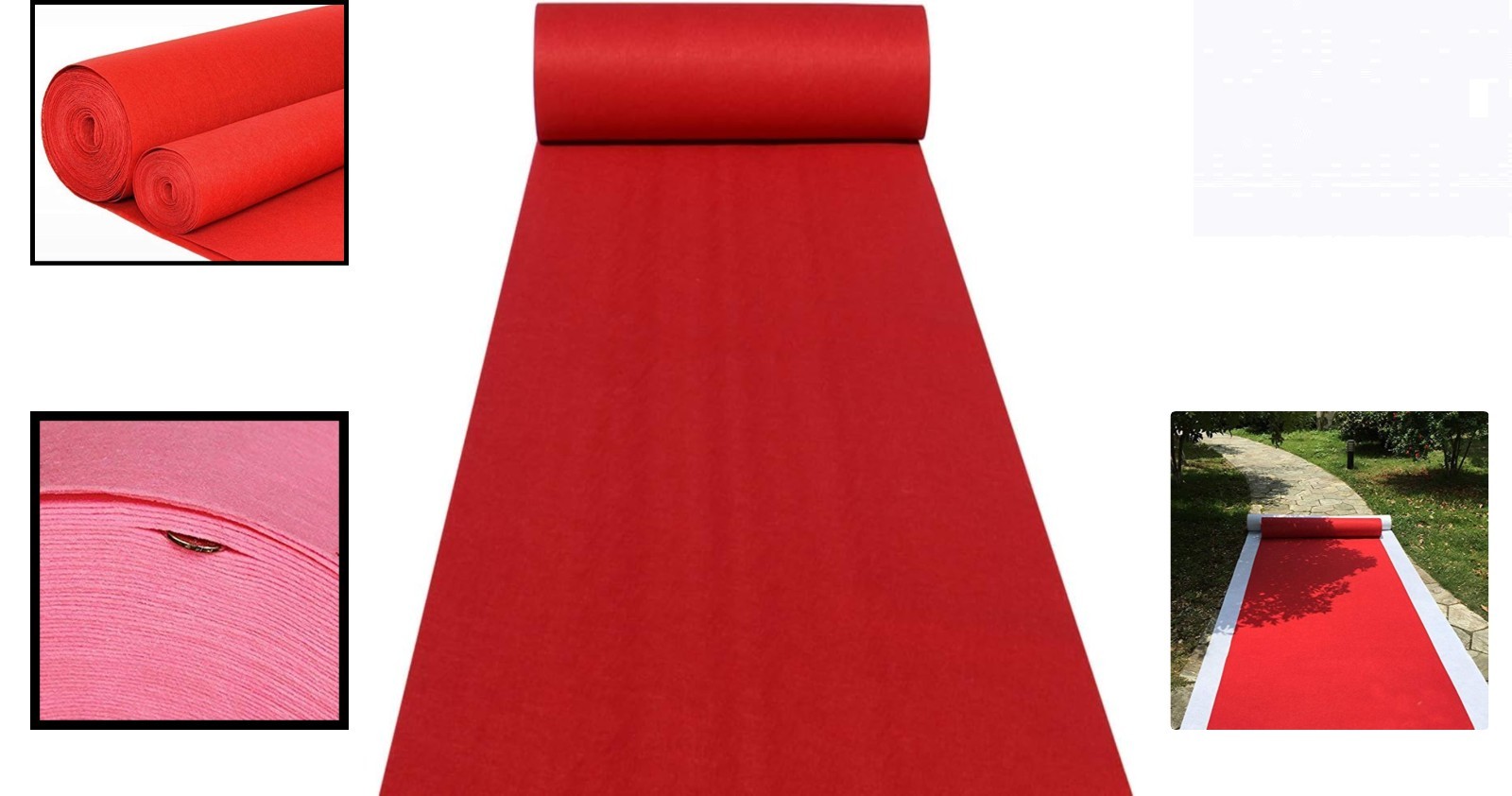Versatile 24'' x 15' Indoor/Outdoor Red Aisle Runner for Special Occasions
