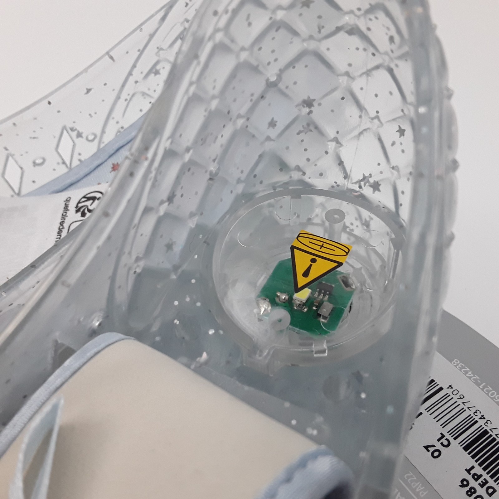 Disney Cinderella Light-Up Costume Footwear Size 9/10 Youth Faceted Gem Age 3+