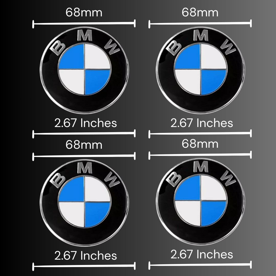 New Set (4) Wheel Center Emblem Caps for BMW Sport 68mm