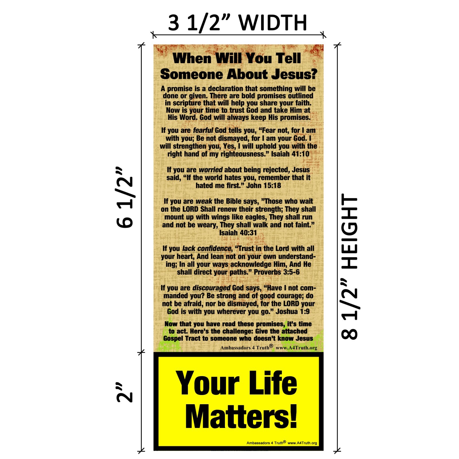 Christian Tract | Pack of 25 | Encourages Evangelism | Gospel Tracts