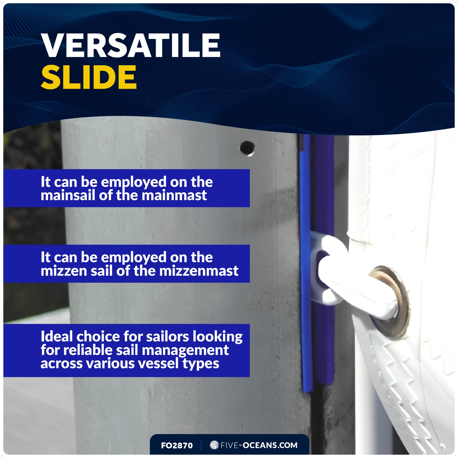 10-Pack Sail Slide - Internal Track - 7/16-Inch (11mm) - FO2870