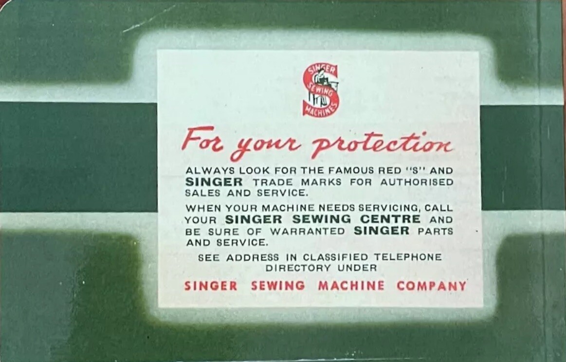 Large Deluxe-Edition Instructions Manual for Singer 222K Sewing Machine