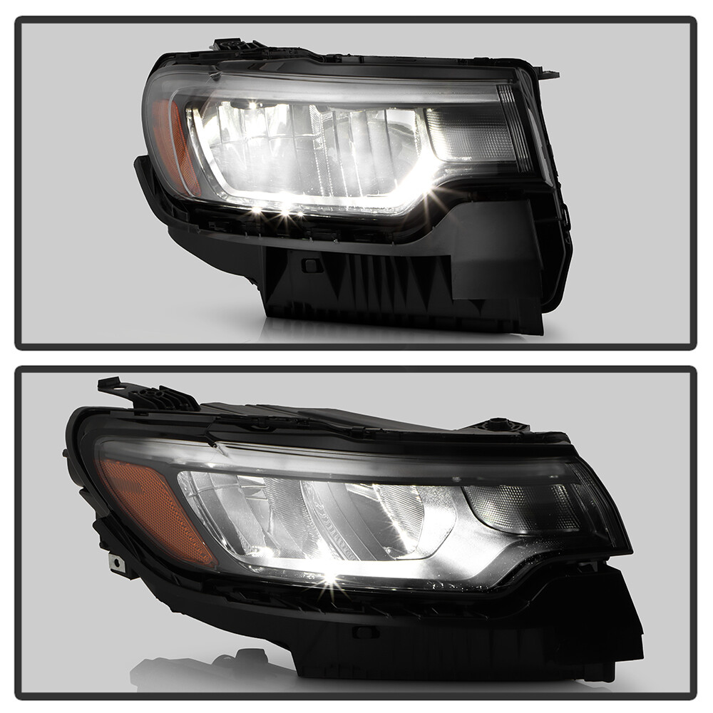 Passenger w/o LED DRL Reflector Headlight For 2022-2024 Jeep Compass Headlamp RH