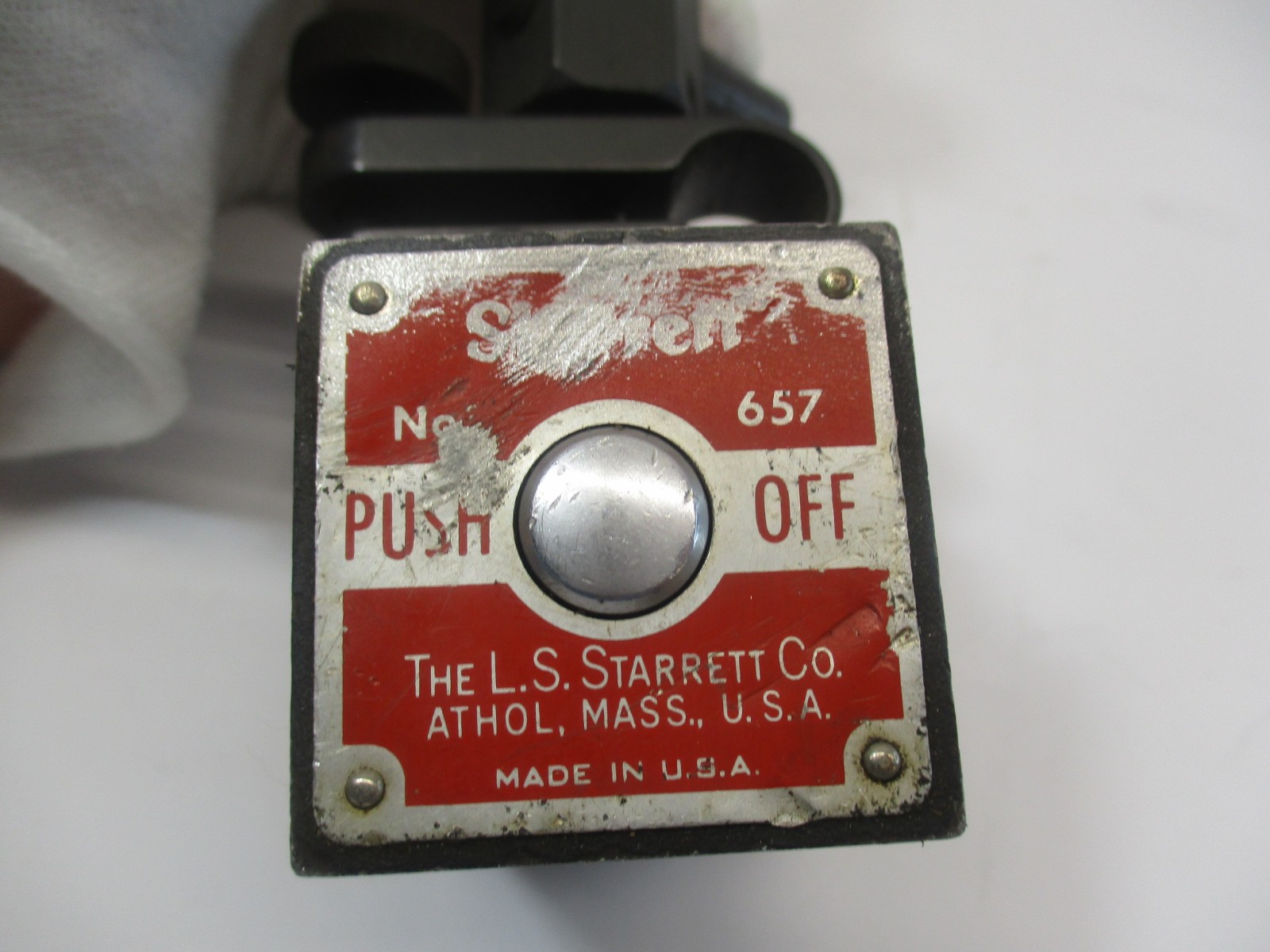 STARRETT # 657 MAGNETIC BASE & One Lever Lock Flex-O-Post Arm & Snug EC