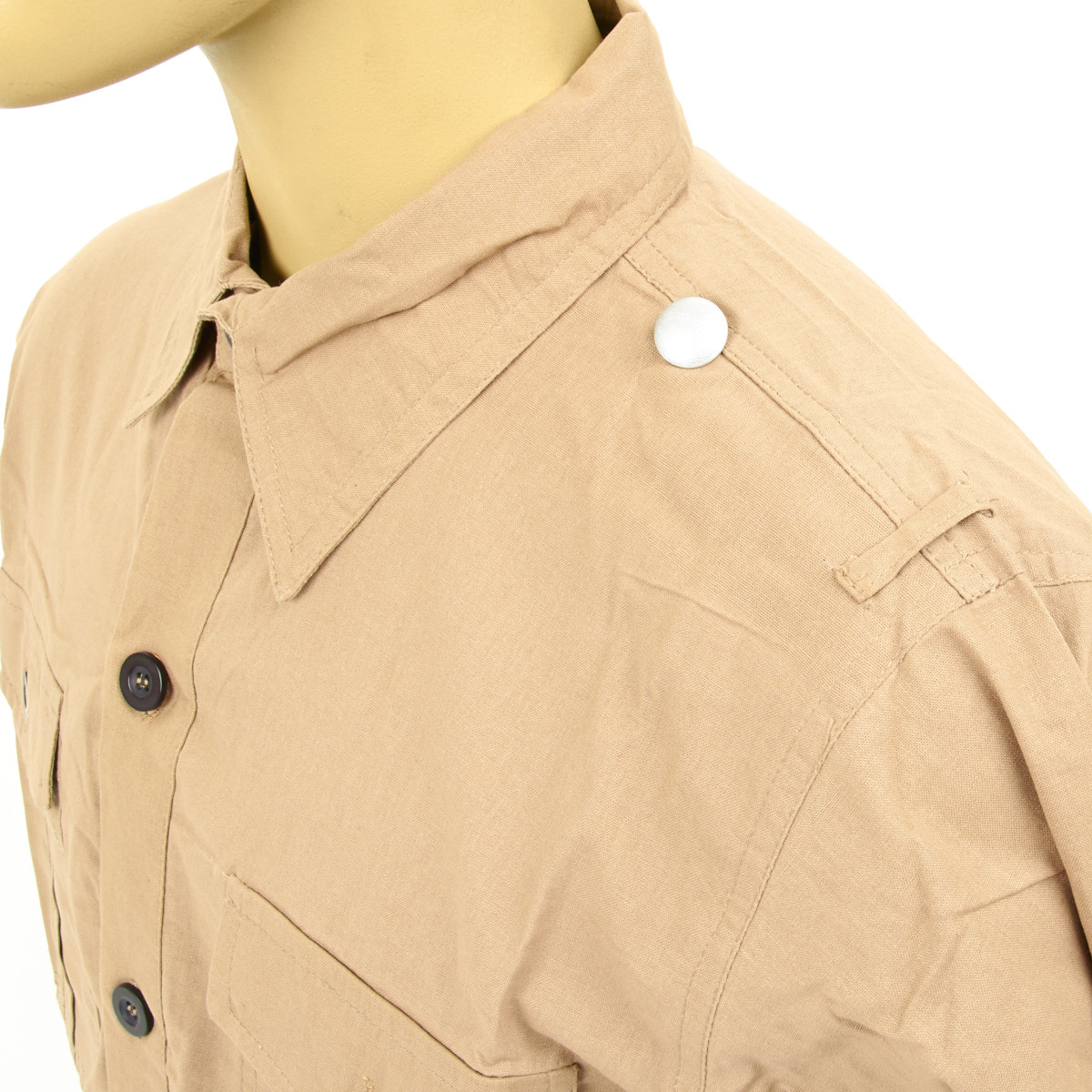 German WWII DAK Light Brown Field Shirt- XL: US 44-46