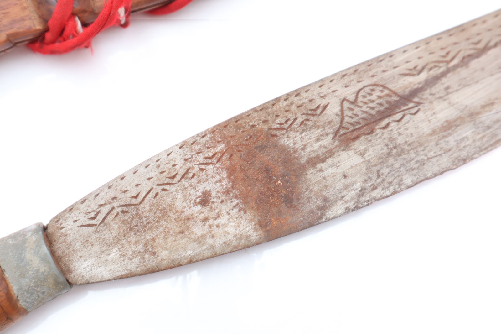 Vintage WWII Filipino Philippines Palang Bolo Knife/Sword w/Wood Sheath Antique-