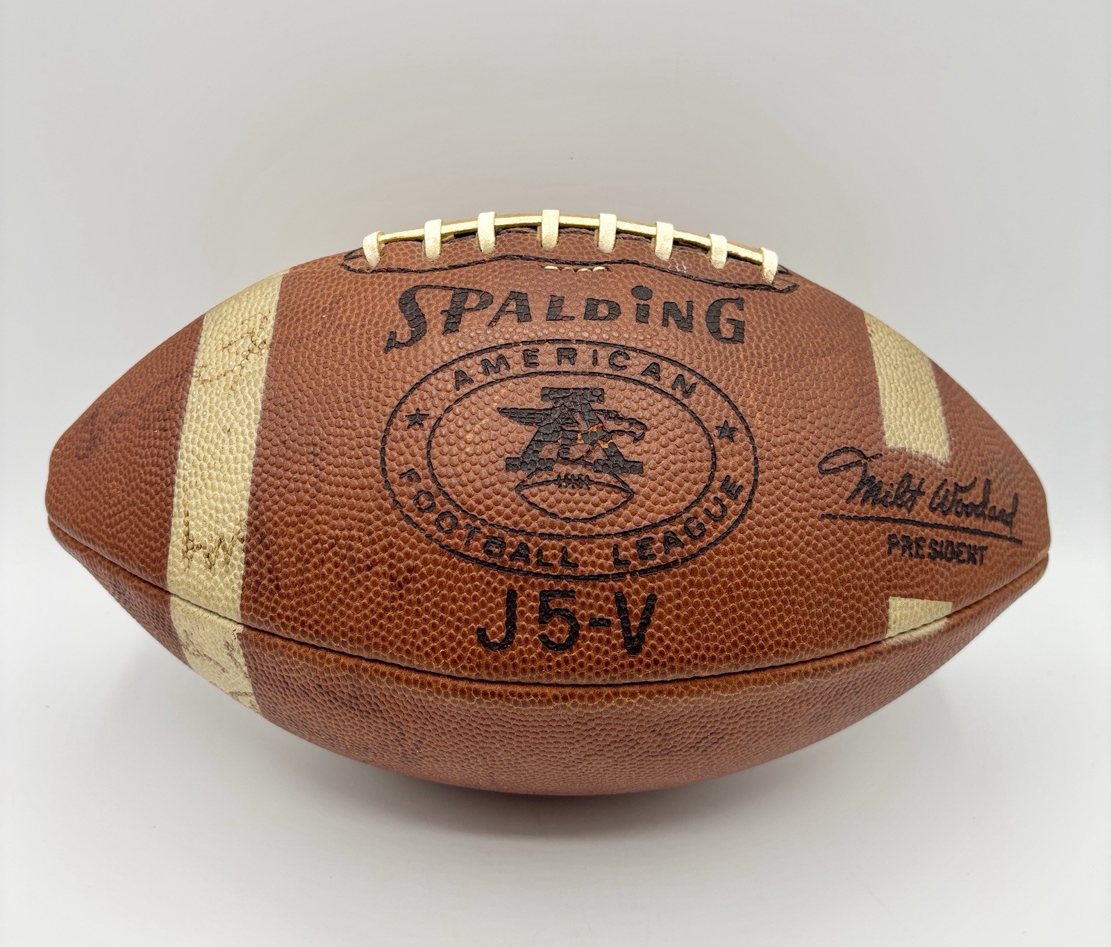 Spalding J5V American Football League Football - 1967 Buff Bills - JSA - Woodard