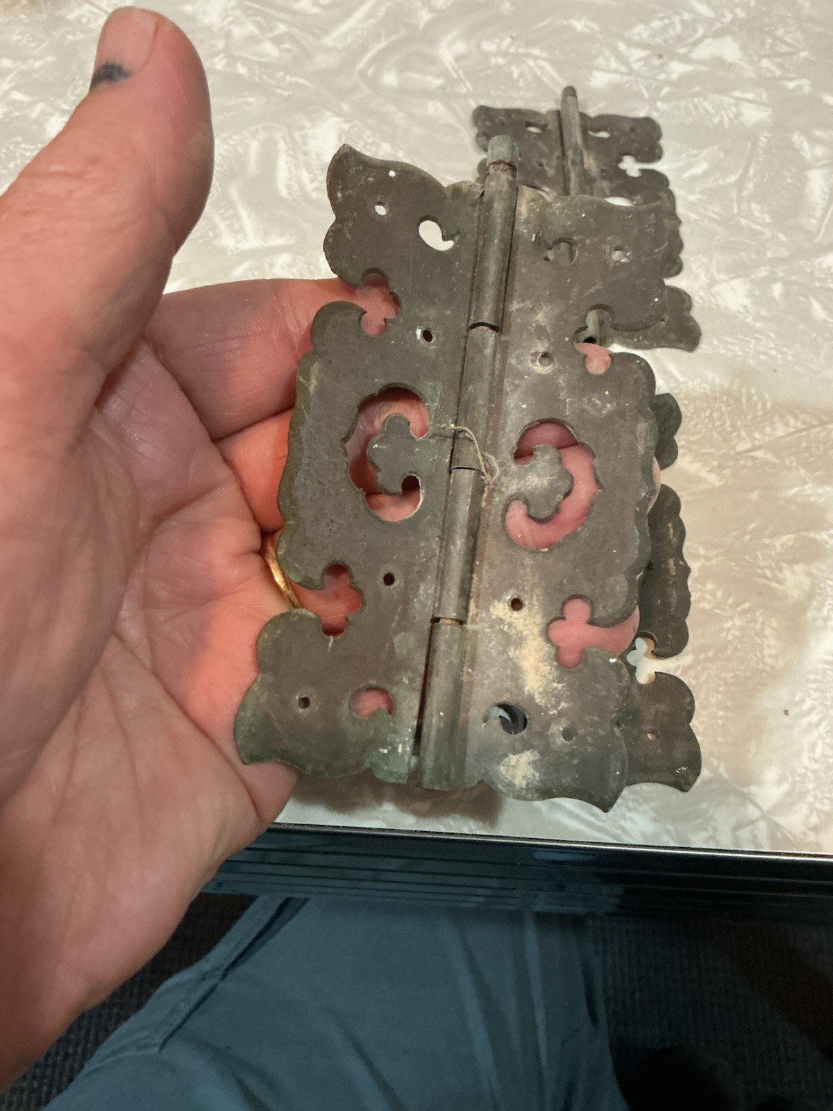 Original Antique 19th/20th Century Brass Period Hinges Spectacular! Priced pair