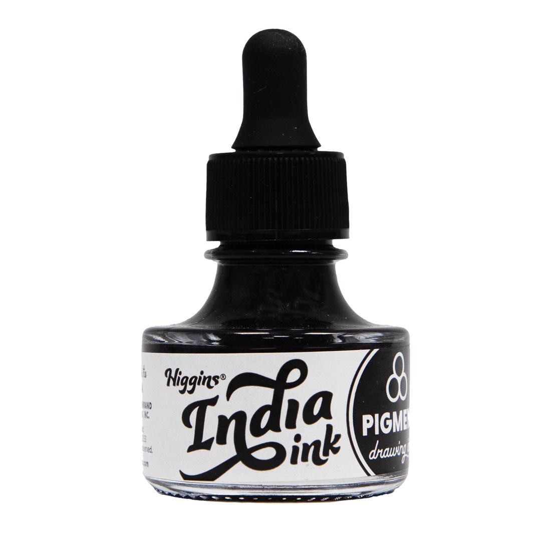 Higgins Black India Pigment-Based Waterproof Drawing Ink 1 oz.