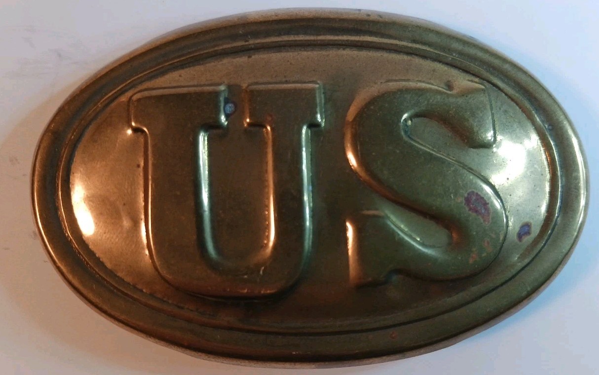 Civil War US & Confederate State Belt Buckles Lead Filled Vintage Reproduction??