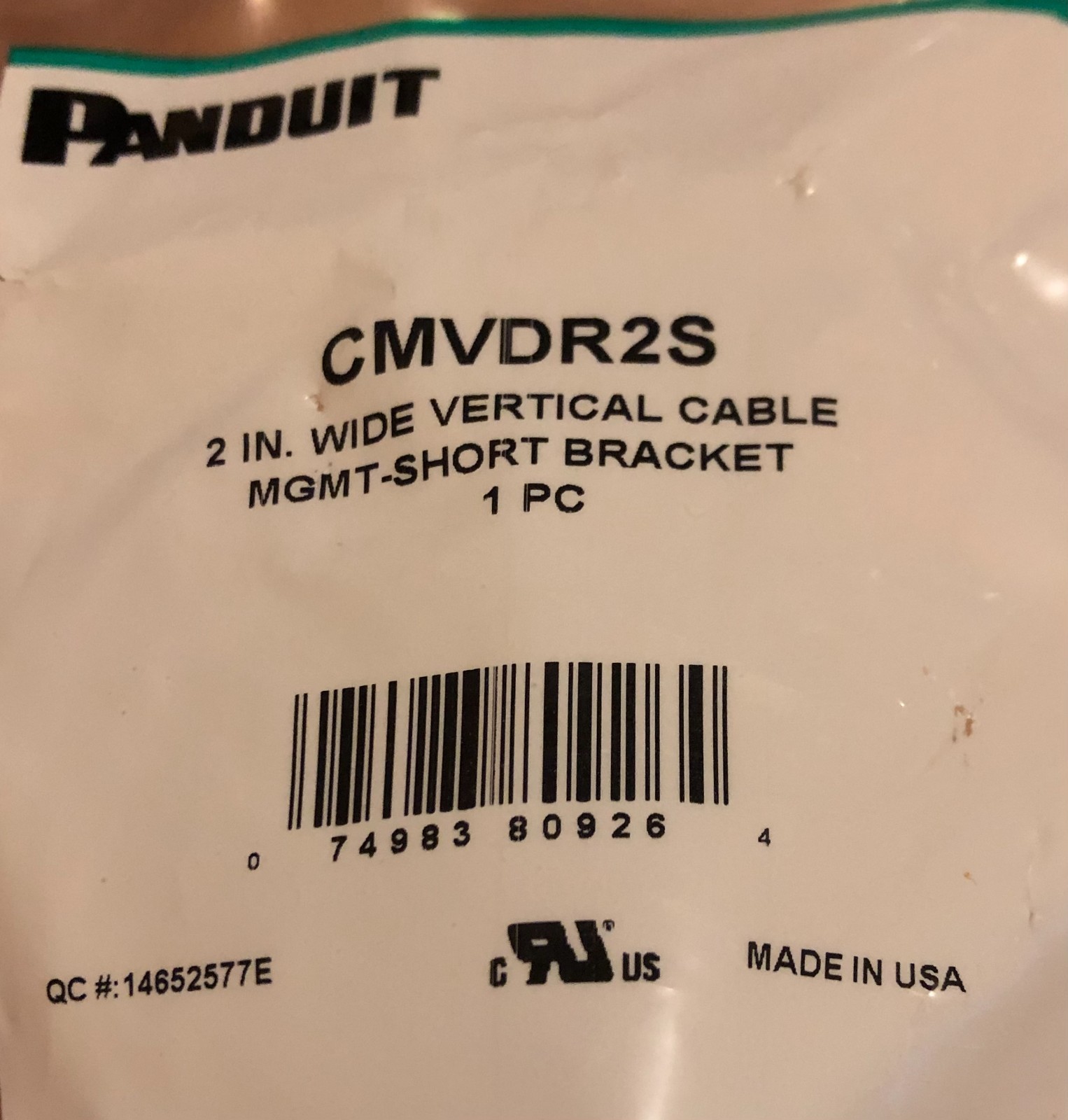 PANDUIT 2 in Wide Vertical Cable Mgmt - Open-Access™ Vertical D-Ring - CMVDR2S
