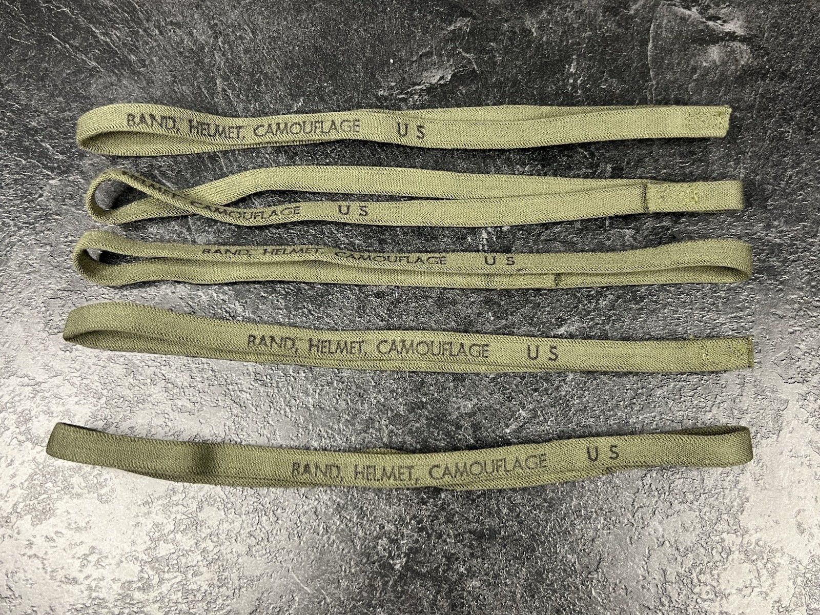 Vietnam War Helmet Band original unissued USGI M1 Camo Cover Band NO CATEYES